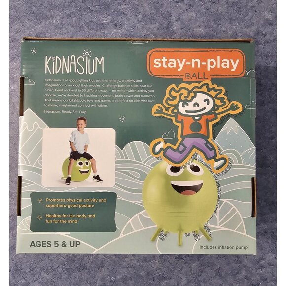 Kidnasium Stay-N-Play Ball, Bouncy Seat Ball, New In Sealed Box - Picture 2 of 6